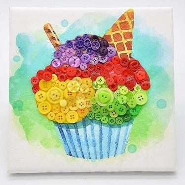 Imagem de Resin Button Beads Booster 80-115 unidades em cores variadas de 1 a 3 