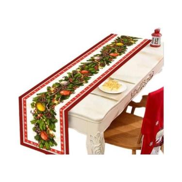 Imagem de Caminho De Mesa Xadrez Buffalo Para Natal, Decoração De Mesa De Natal,