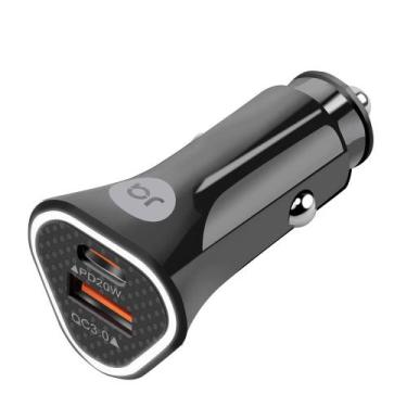 Imagem de Carregador Automotivo 38W Usb Tipo C Rápido P/Carro Bright