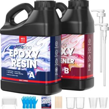 Imagem de Kit de resina epóxi Jarezina Crystal Clear 1,9 L Art Casting DIY