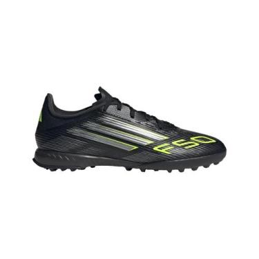 Imagem de Chuteira Society Adidas F50 League TF, Preto, Prata, 38
