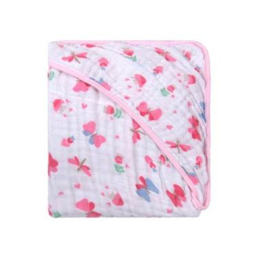 Imagem de TOALHA DE BANHO BEBE SOFT COM CAPUZ BUBLIM cor: leão - INCOMFRAL, borb