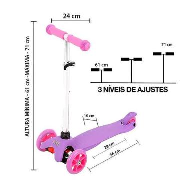 Imagem de Patinete Infantil Best Race 3 Rodas Cor Sortida R2956 - BBR Toys