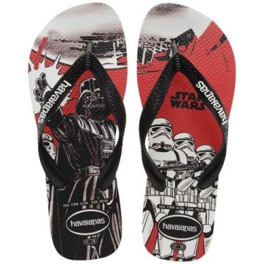 Imagem de Chinelo Havaianas Star Wars, Bco, Pto, Vrm, 37/38