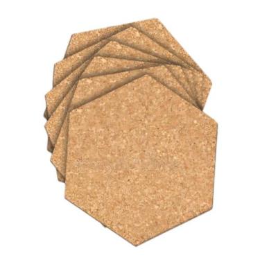 Imagem de Cortiça Adesiva Hexagonal 4mm 29x25 6 Pçs Quadro Decoração - Cortiarte