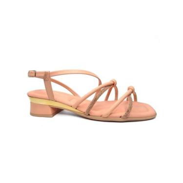Imagem de Sandalia Piccadilly Salto Baixo 475003 Rose, 37, Rose