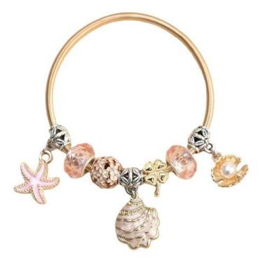 Imagem de Bracelete Pulseira Concha Estrela Do Mar Rosa - NStyle