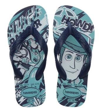 Imagem de Chinelo havaianas kids disney personagens original, 33/34, Azul, Marin