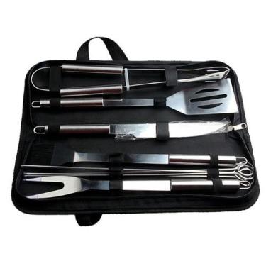 Imagem de Kit Churrasco Com 10 Peças Com Estojo Gourmet Presente - Geral