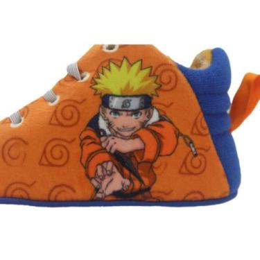 Imagem de Pantufa zona criativa naruto infantil menino 10072509, Laranja, Azul, 