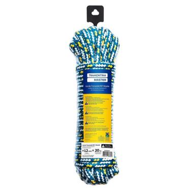 Imagem de Corda Trançada PET Meada 12MM X 20M para Cargas, Trabalhos Manuais e Esportes Alta Resistência 770,4 KGF Tramontina