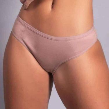 Imagem de Calcinha De Lingerie Adulto Modelo Biquini Algodão Duloren, Castanha, 