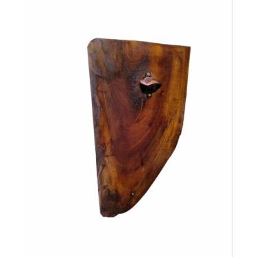 Imagem de Abridor de garrafa parede rústico madeira maciça - Home decor