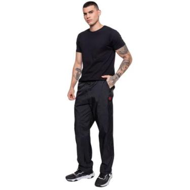 Imagem de Calça Ecko Sintética Preta Ziper Leve e Confortável, Preto, GG