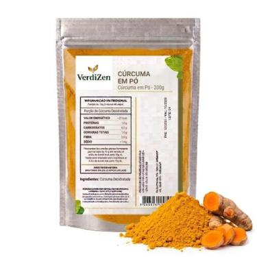 Imagem de Cúrcuma Em Pó Verdizen 200g Puro E Natural