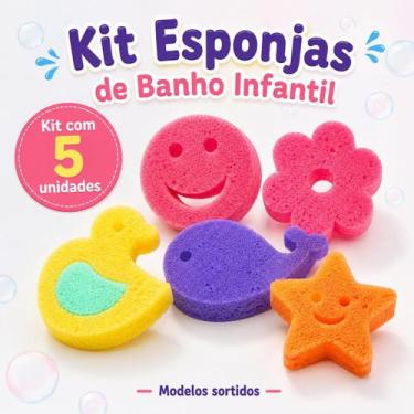 Imagem de Esponja de Banho Infantil Divertida Figuras Coloridas Esponja Macia pa