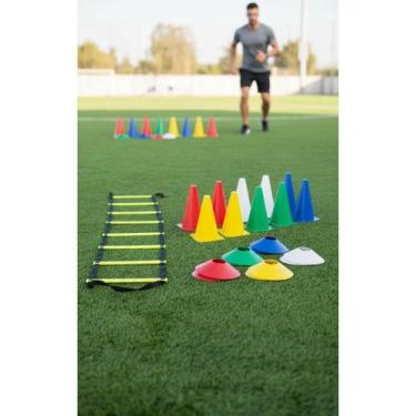 Imagem de 2x Kit Agilidade: 10 Cones + 10 Pratos + Escada Profissional - Congrat