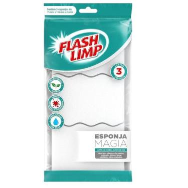 Imagem de Conjunto 3 Esponjas Limpa Giz De Cera E Lápis Flash Limp