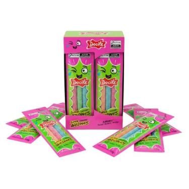 Imagem de Bala Docile Canudinho Super Azedinhos Display 180g (12 Pacotes)