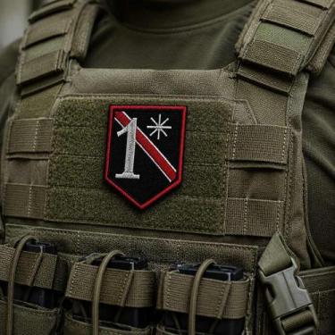 Imagem de M0110-068A Patch Bordado One Ass To Risk Militar 6,8x9cm Cor:B)Fecho d