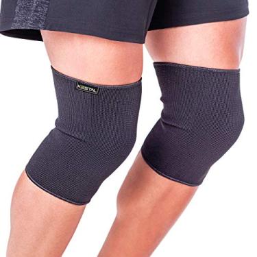 Imagem de Kestal Joelheira Elástica de compressão Esporte Preto, M