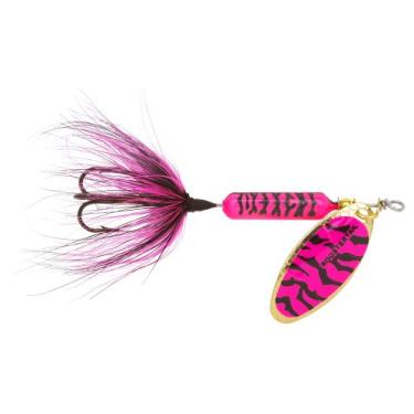 Imagem de Yakima Bait Isca giratória Wordens Original Rooster Tail, rosa preto tigre, 14 g