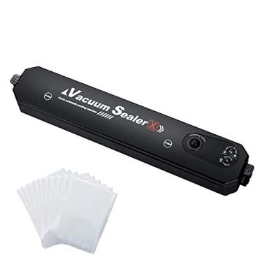 Imagem de Máquina Seladora a Vácuo Economizador de Alimentos Doméstico Máquina de Embalagem a Vácuo Design Compacto Preservação com 10 pcs Sacos a Vácuo