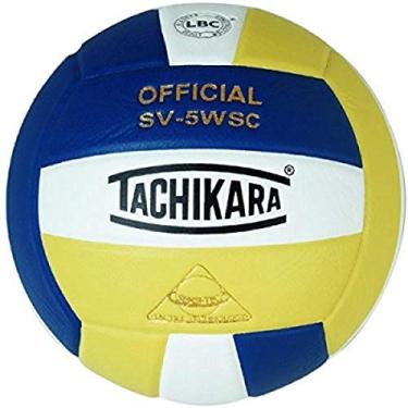 Imagem de Tachikara SV5WSC Sensi-Tec® Voleibol composto de alto desempenho (azul marinho/branco/ouro vintage)
