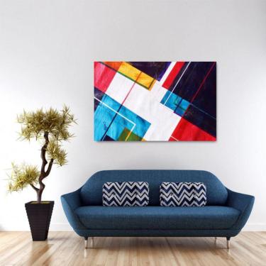 Imagem de Quadro Abstrato decorativo Sala Escritório Tela em Tecido