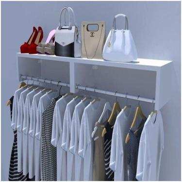 Imagem de Kit 2 Cabideiroo Parede Arara Loja Roupas Aereo P/ Closet