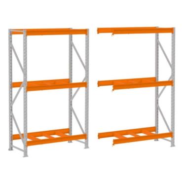 Imagem de Mini Porta Pallet Amapa 180 500kg 3 Nivel S/Bandeja Kit 3,60