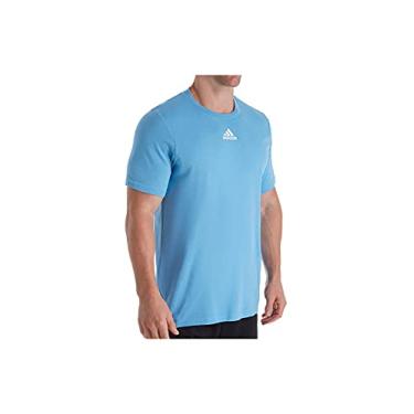 Imagem de adidas Camiseta masculina de algodão com ajuste regular amplificador EK017 G azul-claro