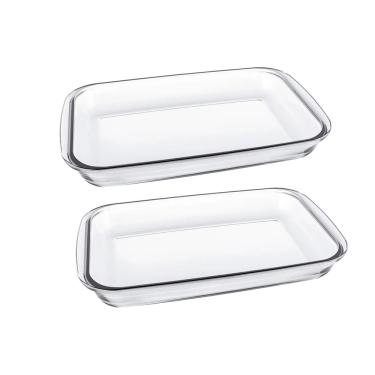 Imagem de Jogo com 2 Marinex Retangular Médio 2,2L em Vidro Nadir Figueiredo