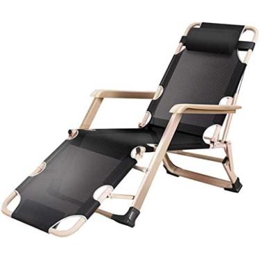 Imagem de KRASS Cadeira de lazer para casa cadeiras de pátio dobráveis ao ar livre cadeira de jardim para praia espreguiçadeira relaxante cadeiras reclináveis capacidade 200 kg, preto, colecionador88