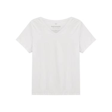 Imagem de Camiseta Babylook Básica, basicamente., Feminino, Branco, G3