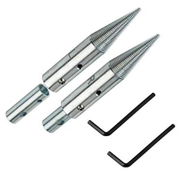 Imagem de Adaptador de eixo afunilado de 1,27 cm e 5/8" rosqueado para polimento de roda para moedor de bancada esquerdo e direito - 1 par