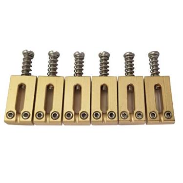 Imagem de Selas de ponte de guitarra de latão maciço 10,80 mm para Fender Stratocaster ou Telecaster