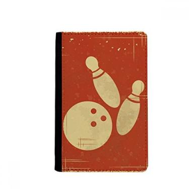 Imagem de Ilustração esportiva boliche suporte de passaporte padrão vermelho notecase burse carteira capa porta-cartão, Multicolor