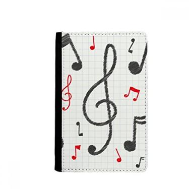 Imagem de Combinação de notação musical, estampa colorida, porta-passaporte, notecase Burse, carteira para cartão, Multicolorido.
