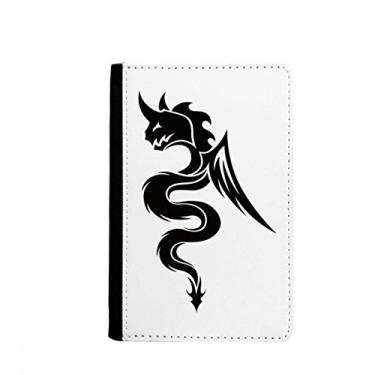 Imagem de Porta-passaporte Dragon Animal Art Grain Outline Notecase Burse carteira capa porta-cartão, Multicolor