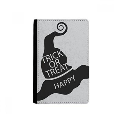 Imagem de Capa carteira para cartão de Halloween preto chapéu de bruxa porta-passaporte Notecase Burse, Multicolor