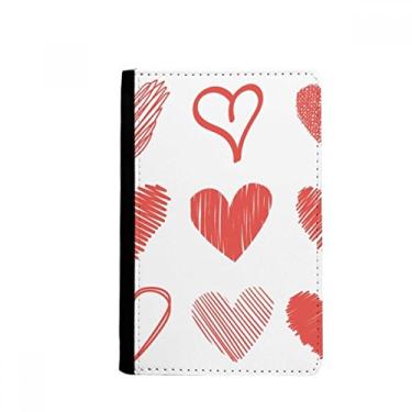 Imagem de Porta-cartão porta-passaporte para esboço de corações do dia dos namorados Notecase Burse, Multicolor