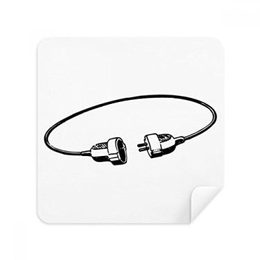 Imagem de Cabo de carregamento de soquete plugue padrão óculos pano limpador de tela tecido camurça pacote com 2