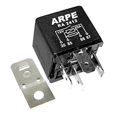 Imagem de Rele 40A Del Rey Escort Pampa Verona Apollo Logus Pointer 4 Terminais Pino Invertido Farol Auxiliar Buzina Vidro Elétrico Igniçao Ventoinha 4 Terminais Pino Invertido Com Suporte