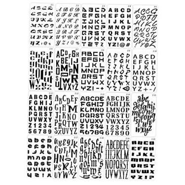 Imagem de 20x Estêncil Conjuntos de Réguas Letras Número Estêncil Modelo de Letras