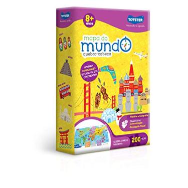 Imagem de Mapa do Mundo - Quebra-cabeça 200 peças - Toyster Brinquedos