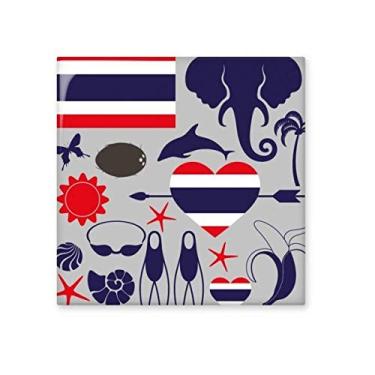 Imagem de Decalque brilhante de azulejo de cerâmica tradicional alfândega do Reino da Tailândia