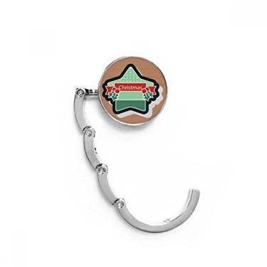 Imagem de Gancho de mesa de Natal com ícone de desenho animado e gancho decorativo com fecho dobrável