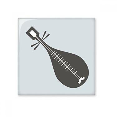 Imagem de Pipa Instruments Decalque brilhante de azulejo de cerâmica com padrão chinês, pedra adornada de tijolos esmaltados