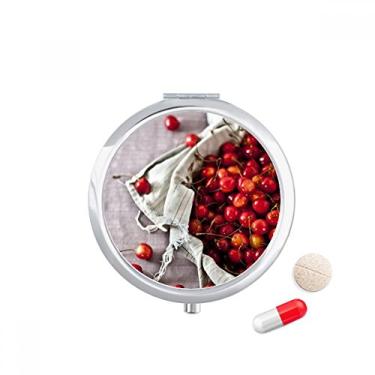 Imagem de Porta-comprimidos, porta-comprimidos, frutas vermelhas temperadas, porta-comprimidos, caixa de armazenamento de medicamentos